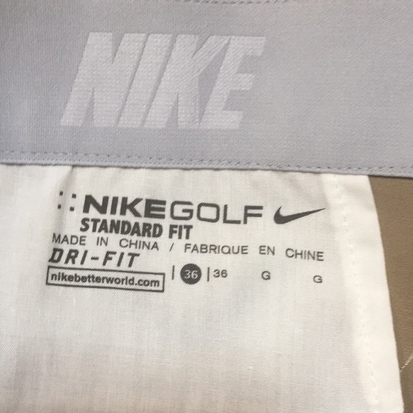 Nike Golf Dri-Fit Tan Stretch Golf Shorts W36 - Picture 8 of 9